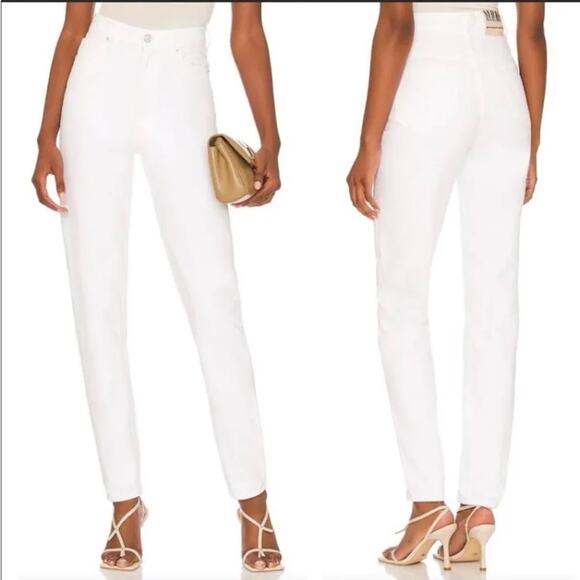 NEW MOTHER SNACKS! High Waisted Twizzy Skimp Jeans Sticky Rice 24 - Picture 1 of 5
